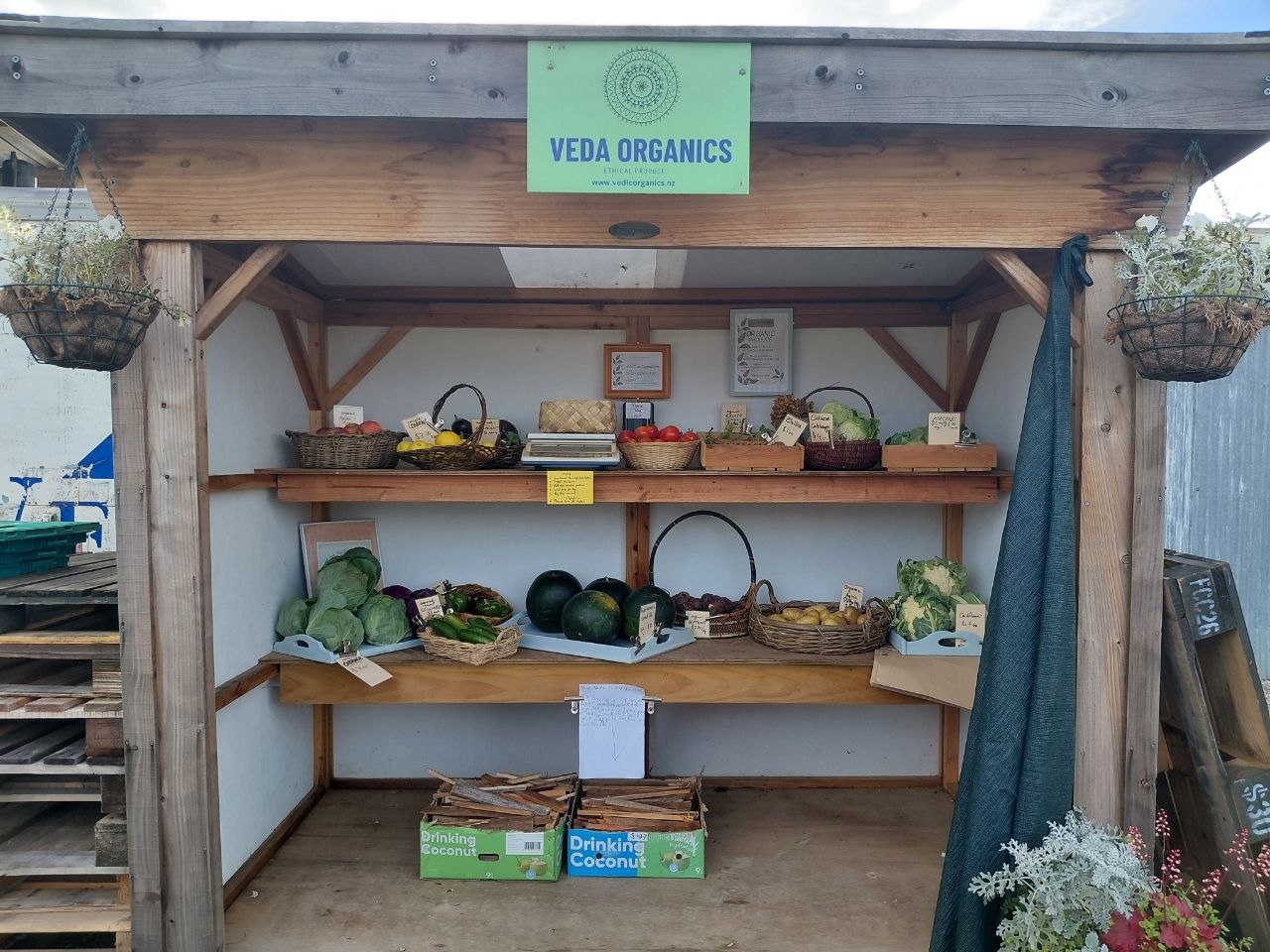 Vegetable stall at market